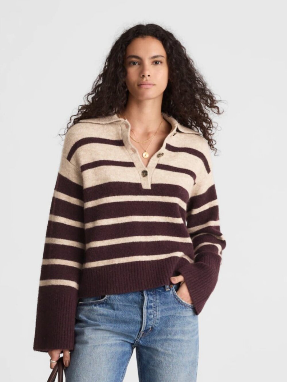 Size S Madewell Cloudsoft Polo Sweater